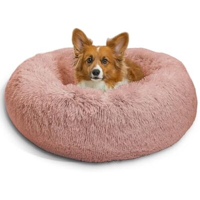 Best Friends by Sheri The Original Calming Donut Cat and Dog Bed in Shag Fur Dusty Rose, Medium 30x30 Best Friends by Sheri The Original Calming Donut Cat and Dog Bed in Shag Fur Dusty Rose, Medium 30x30