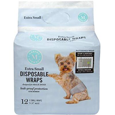 Martha Stewart for Pets Hundomslag för män Engångs manliga hundomslag storlek X-Small 23 cm midja 12-pack engångs hundblöjor för manliga hundar, läckagesäker och absorberande manlig hundsjal för XS hundar Martha Stewart for Pets Hundomslag för män Engångs manliga hundomslag storlek X-Small 23 cm midja 12-pack engångs hundblöjor för manliga hundar, läckagesäker och absorberande manlig hundsjal för XS hundar