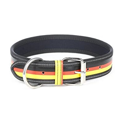 Julius-K9 Konstgjort läderhalsband, 4 x 60 cm, German Flag Julius-K9 Konstgjort läderhalsband, 4 x 60 cm, German Flag