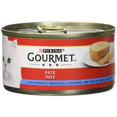 Gourmet Purina Röd Pate Katt med tonfisk och havsfisk, 24 burkar på 195 g Gourmet Purina Röd Pate Katt med tonfisk och havsfisk, 24 burkar på 195 g