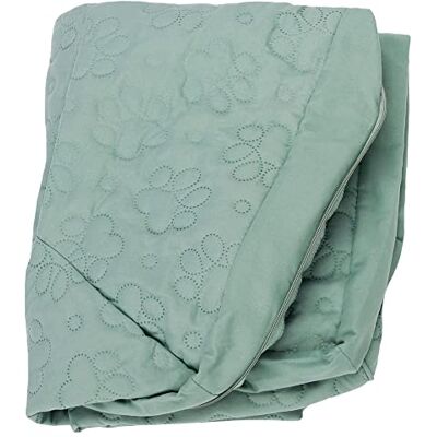 Furhaven Pinsonic Quilted Paw L-formad hundsäng ersättningsöverdrag – isbergsgrön, Large Furhaven Pinsonic Quilted Paw L-formad hundsäng ersättningsöverdrag – isbergsgrön, Large