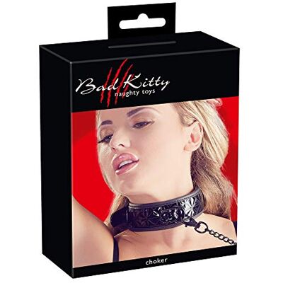 Bad Kitty Krage med koppel, Black, 88 cm Bad Kitty Krage med koppel, Black, 88 cm