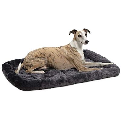 MidWest Homes for Pets MidWest Homes for Husdjur modell 40236-GY husdjurskudde, hundsäng, 91 cm lång hund- eller kattsäng med bekväm stoppning, perfekt för medelstora raser, grå MidWest Homes for Pets MidWest Homes for Husdjur modell 40236-GY husdjurskudde, hundsäng, 91 cm lång hund- eller kattsäng med bekväm stoppning, perfekt för medelstora raser, grå