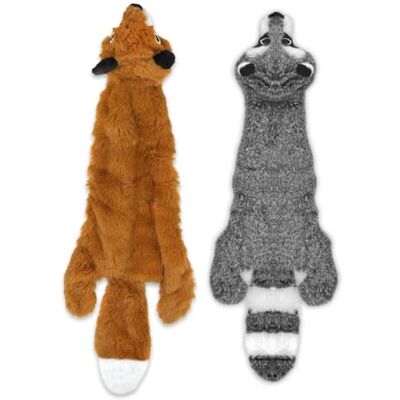 Best Pet Supplies 2-i-1 rolig hud fylllös hund pipig leksak räv och tvättbjörn, stor Best Pet Supplies 2-i-1 rolig hud fylllös hund pipig leksak räv och tvättbjörn, stor