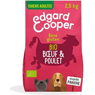 Edgard & Cooper Ekologisk glutenfri vuxen hundkibble naturlig mat 2,5 kg färskt ekologiskt nötkött och kyckling, välsmakande och balanserad hälsosam kost, kvalitetsproteiner Edgard & Cooper Ekologisk glutenfri vuxen hundkibble naturlig mat 2,5 kg färskt ekologiskt nötkött och kyckling, välsmakande och balanserad hälsosam kost, kvalitetsproteiner