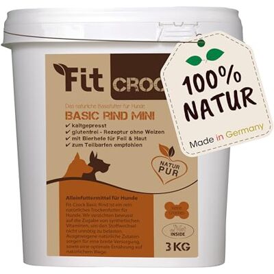 cdVet Fit-Crock hundfoder torr basic nötkött mini 3 kg, kornfri cdVet Fit-Crock hundfoder torr basic nötkött mini 3 kg, kornfri