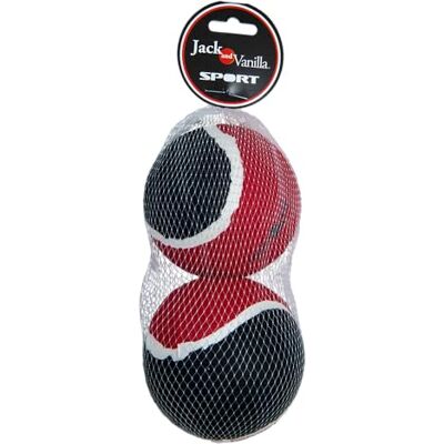 JACK AND VANILLA , Hundleksak tennisboll, set med 2, slitstark, storlek 10 cm, modell Balboa, skadar inte tänder, för utomhus, strand, för alla hundraser JACK AND VANILLA , Hundleksak tennisboll, set med 2, slitstark, storlek 10 cm, modell Balboa, skadar inte tänder, för utomhus, strand, för alla hundraser