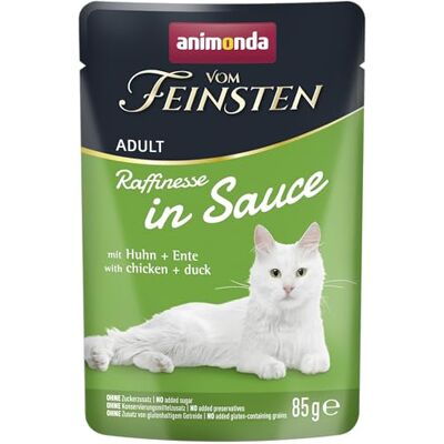 animonda Vom Feinsten animonda från finaste vuxen förfining kattmat i sås med kyckling och anka (24 x 85 g), våtfoder med taurin och vitamin D3, utan tillsats av socker och konserveringsmedel animonda Vom Feinsten animonda från finaste vuxen förfining kattmat i sås med kyckling och anka (24 x 85 g), våtfoder med taurin och vitamin D3, utan tillsats av socker och konserveringsmedel