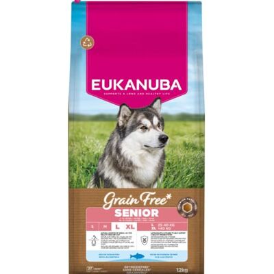 Eukanuba Senior hundmat spannmålsfri med fisk för stora raser, premium torrfoder utan spannmål för äldre hundar, 12 kg Eukanuba Senior hundmat spannmålsfri med fisk för stora raser, premium torrfoder utan spannmål för äldre hundar, 12 kg