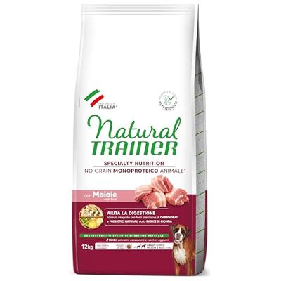 Trainer Natural Sensitive No Grain Monoprotein Animal Hundmat Medium & Maxi Vuxna med Gris och Potatis 12 kg Trainer Natural Sensitive No Grain Monoprotein Animal Hundmat Medium & Maxi Vuxna med Gris och Potatis 12 kg
