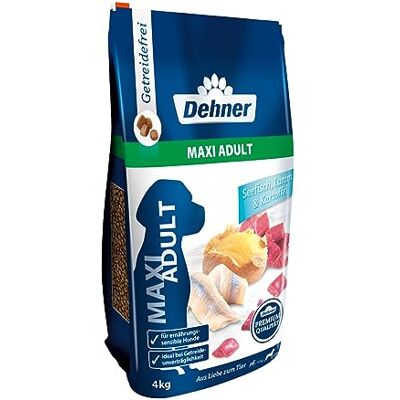 Dehner Premium hundrocksfoder Maxi vuxen, havsfisk och lamm med potatis, 4 kg Dehner Premium hundrocksfoder Maxi vuxen, havsfisk och lamm med potatis, 4 kg