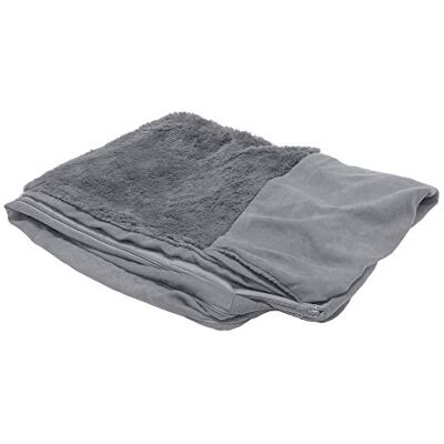 Furhaven Husdjur hundsäng Ultra plysch, falsk päls och mocka traditionell soffstil, vardagsrum, soffa, husdjur, säng, ersättningsskydd för hundar och katter, grå, medium Furhaven Husdjur hundsäng Ultra plysch, falsk päls och mocka traditionell soffstil, vardagsrum, soffa, husdjur, säng, ersättningsskydd för hundar och katter, grå, medium