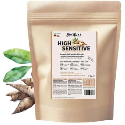 BugBell 7 kg premium torrfoder skonsamma kost, endast fem komponenter, allergivänliga, för allergiker, insekter hundmat med uteslutande dieter BugBell 7 kg premium torrfoder skonsamma kost, endast fem komponenter, allergivänliga, för allergiker, insekter hundmat med uteslutande dieter