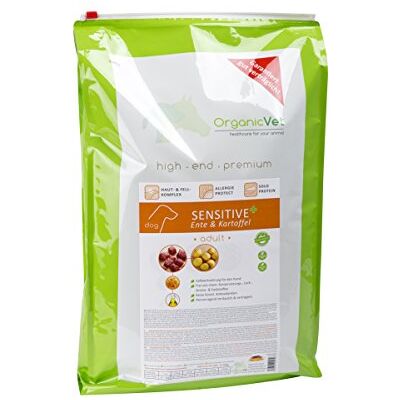 OrganicVet hund torrfoder känslig kornfri anka och potatis, 1-pack (1 x 10 kg) OrganicVet hund torrfoder känslig kornfri anka och potatis, 1-pack (1 x 10 kg)
