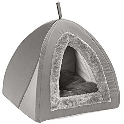 Dehner favorit katt-gosig grotta hitta, ca 40 x 40 x 35 cm, polyester, grå Dehner favorit katt-gosig grotta hitta, ca 40 x 40 x 35 cm, polyester, grå