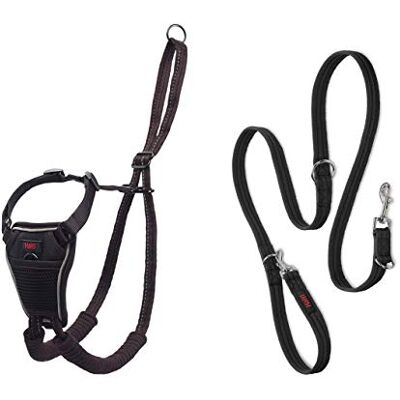 Halti 14329W Anti-dragsele och träningskoppel, förhindrar hunden från att dra på promenader, inklusive stor sele utan drag och dubbelände koppel, svart färg Halti 14329W Anti-dragsele och träningskoppel, förhindrar hunden från att dra på promenader, inklusive stor sele utan drag och dubbelände koppel, svart färg