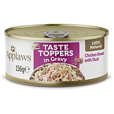 Applaws Taste Toppers 100% naturlig våt hundmat topp, kyckling och anka i sås tenn 12 x 156 g burkar Applaws Taste Toppers 100% naturlig våt hundmat topp, kyckling och anka i sås tenn 12 x 156 g burkar