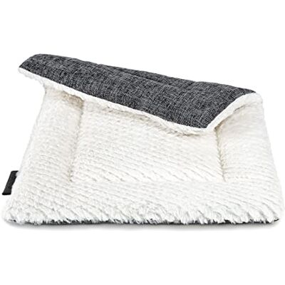 lionto Vändbar filt för hundar och katter, vadderad liggpläd med slitstark och fluffig sida, 50x35 cm, tvättbar och hygienisk matta med köldskydd för husdjur i alla storlekar, grå lionto Vändbar filt för hundar och katter, vadderad liggpläd med slitstark och fluffig sida, 50x35 cm, tvättbar och hygienisk matta med köldskydd för husdjur i alla storlekar, grå