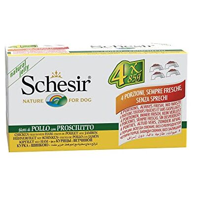 Schesir Dog kycklingfilé med kalkon, hundmat våt, 6 x 4 burkar x 85 g Schesir Dog kycklingfilé med kalkon, hundmat våt, 6 x 4 burkar x 85 g