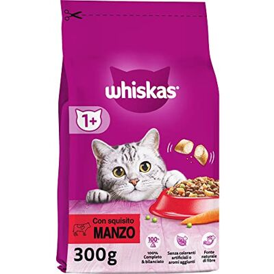 whiskas Croccantini vuxen 1+ med nötkött torrfoder för vuxna katter, 14 förpackningar om 300 g whiskas Croccantini vuxen 1+ med nötkött torrfoder för vuxna katter, 14 förpackningar om 300 g