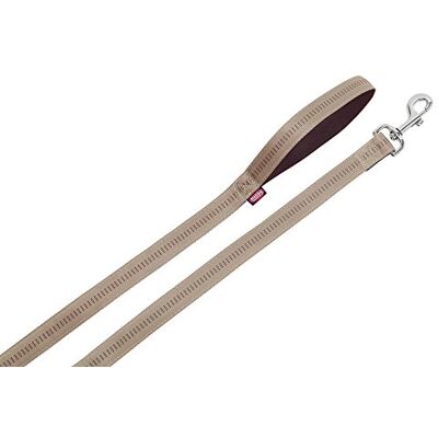 Nobby hundkoppel med mjukt grepp, 120 cm/10 mm, beige/choklad Nobby hundkoppel med mjukt grepp, 120 cm/10 mm, beige/choklad