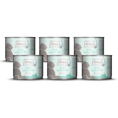MjAMjAM Premium våtfoder för katter Kitten good turkey med laxolja, 6-pack (6x200g), spannmålsfri MjAMjAM Premium våtfoder för katter Kitten good turkey med laxolja, 6-pack (6x200g), spannmålsfri