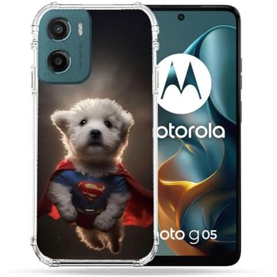 Cokitec Förstärkt fodral för Motorola G05/E15 djur super hund Cokitec Förstärkt fodral för Motorola G05/E15 djur super hund