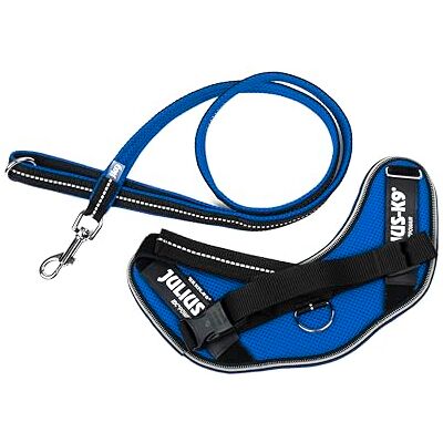 Julius-K9 IDC Powair-paket – IDC Powair sele, storlek: S/Mini, blå + IDC Powair koppel, storlek: 1,2 m med handtag och liten karbinhake, blå Julius-K9 IDC Powair-paket – IDC Powair sele, storlek: S/Mini, blå + IDC Powair koppel, storlek: 1,2 m med handtag och liten karbinhake, blå
