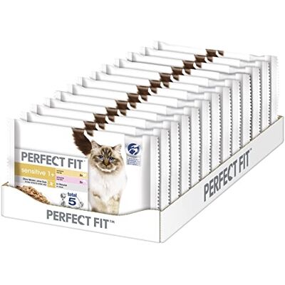PERFECT FIT Sensitive Våt Kattfoder, Lax och Kyckling, 13 x 4 x 85 g PERFECT FIT Sensitive Våt Kattfoder, Lax och Kyckling, 13 x 4 x 85 g