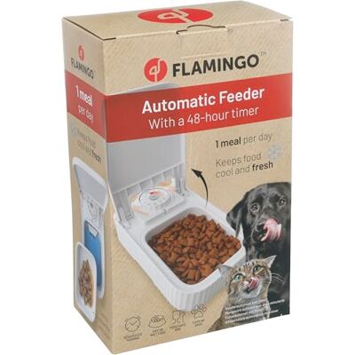 Flamingo Automatisk matare med timer-duschare, vit Flamingo Automatisk matare med timer-duschare, vit