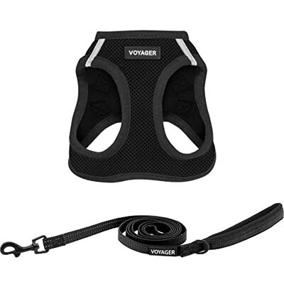 Best Pet Supplies Voyager Step-in Air hundsele med koppel – alla väder nät kliv i väst sele för små och medelstora hundar från – svart, L Best Pet Supplies Voyager Step-in Air hundsele med koppel – alla väder nät kliv i väst sele för små och medelstora hundar från – svart, L