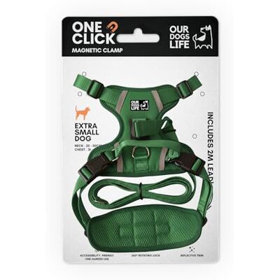 OurDogsLife Magnetisk hundsele och 2 m ledningsset Enkel låssele för alla hundar reflekterande, andningsbar, icke-dragande design med 360° vridbart spänne SGS testat starkt och säkert OurDogsLife Magnetisk hundsele och 2 m ledningsset Enkel låssele för alla hundar reflekterande, andningsbar, icke-dragande design med 360° vridbart spänne SGS testat starkt och säkert
