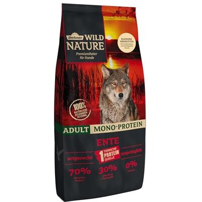 Dehner Wild Nature hundkoja vuxen, monoprotein, anka, 12 kg Dehner Wild Nature hundkoja vuxen, monoprotein, anka, 12 kg