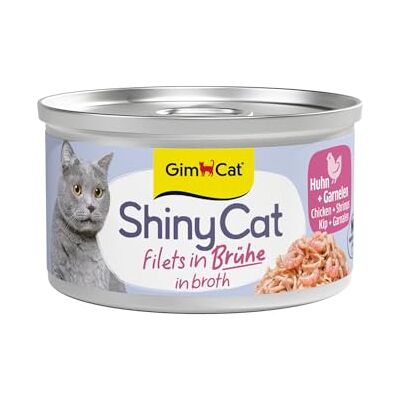 GimCat ShinyCat filé i buljong kyckling med räkor – våtfoder med fisk – 24 burkar (24 x 70 g) GimCat ShinyCat filé i buljong kyckling med räkor – våtfoder med fisk – 24 burkar (24 x 70 g)