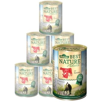 Dehner Best Nature kattmat vuxen, nötkött och kalkon med morötter, 6 x 400 g (2,4 kg) Dehner Best Nature kattmat vuxen, nötkött och kalkon med morötter, 6 x 400 g (2,4 kg)