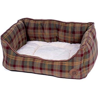 Petface Country Check fyrkantig hundsäng, medium Petface Country Check fyrkantig hundsäng, medium