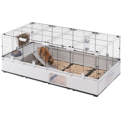 Ferplast kaninbur, marsvinsbur, modell 3, utdragbar, stor bur, medföljande tillbehör, lätt att rengöra, 144 x 72 x h 56 cm Ferplast kaninbur, marsvinsbur, modell 3, utdragbar, stor bur, medföljande tillbehör, lätt att rengöra, 144 x 72 x h 56 cm