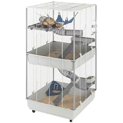 Ferplast Fretårn - Tvåvånings XXL Fågelbur - 29,5L x 31,5W x 63,4H inches Ferplast Fretårn - Tvåvånings XXL Fågelbur - 29,5L x 31,5W x 63,4H inches