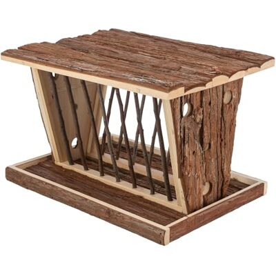 TRIXIE hösträck att montera, 40 × 22 × 30 cm, matspade med botten av barkträ, gångjärnstak, för marsvin och kanin, skyddar hö från fukt – 61805 TRIXIE hösträck att montera, 40 × 22 × 30 cm, matspade med botten av barkträ, gångjärnstak, för marsvin och kanin, skyddar hö från fukt – 61805
