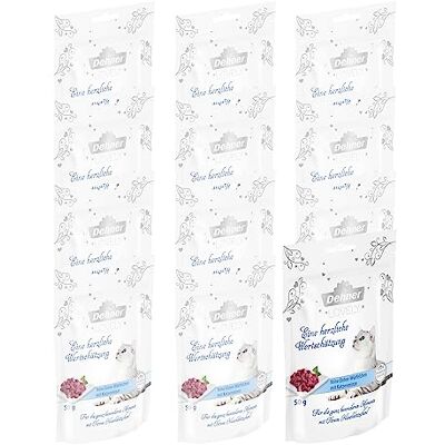 Dehner Premium Lovely kattmellanmål vuxen, kompletterande foder, anka och kattmynta, 12 x 50 g (600 g) Dehner Premium Lovely kattmellanmål vuxen, kompletterande foder, anka och kattmynta, 12 x 50 g (600 g)