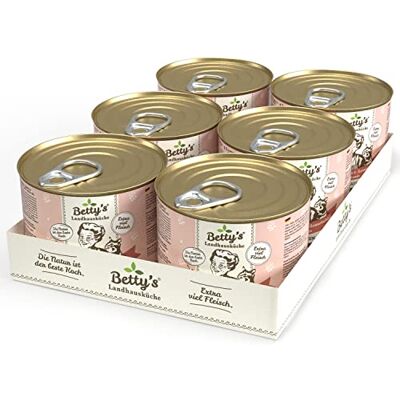 Boswelia Betty's lanthus kök burk våt mat katt, spannmålsfri, bästa kvalitet, högkvalitativt kött, skonsamt kokt, lämplig för alla kattraser, kyckling och lax 6 x 200 g Boswelia Betty's lanthus kök burk våt mat katt, spannmålsfri, bästa kvalitet, högkvalitativt kött, skonsamt kokt, lämplig för alla kattraser, kyckling och lax 6 x 200 g