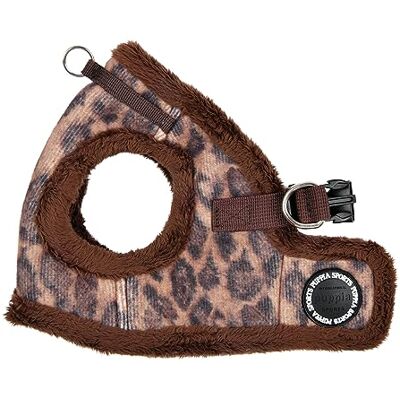 Puppia Kovo Väst hundsele Step-in varmt vinter leopardmönster för liten och medium hund, brun, medium Puppia Kovo Väst hundsele Step-in varmt vinter leopardmönster för liten och medium hund, brun, medium