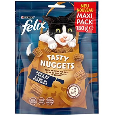 Felix Tasty Nuggets kattgodis med kyckling och anka, 6-pack (6 x 180 g) Felix Tasty Nuggets kattgodis med kyckling och anka, 6-pack (6 x 180 g)