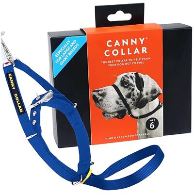 Canny Collar – Träningshuvudkoppel mot Dragande Hundar Lär Hunden Gå Fint med ett Vanligt Halsband No-Pull Huvudkoppel för Lugna Promenader Säker Kontroll Blå, storlek 6 Canny Collar – Träningshuvudkoppel mot Dragande Hundar Lär Hunden Gå Fint med ett Vanligt Halsband No-Pull Huvudkoppel för Lugna Promenader Säker Kontroll Blå, storlek 6