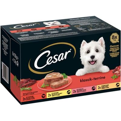 Cesar Hundfoder våtfoder klassisk urval terrines en Duo, 24 skålar (3 x 8 x 150 g) Cesar Hundfoder våtfoder klassisk urval terrines en Duo, 24 skålar (3 x 8 x 150 g)