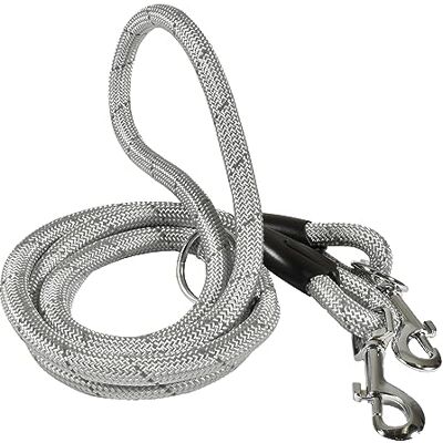 Bobby Walk Tubular hundkoppel, hundkoppel med karbinhake, slitstark nylon, 3 längder, grå, 189 x 1,2 cm Bobby Walk Tubular hundkoppel, hundkoppel med karbinhake, slitstark nylon, 3 längder, grå, 189 x 1,2 cm