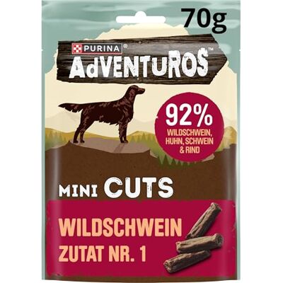 Adventuros PURINA Hundgodis minicuts med vildsvin, 8-pack (8 x 70 g) Adventuros PURINA Hundgodis minicuts med vildsvin, 8-pack (8 x 70 g)