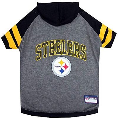 Pets First Husdjur First Pittsburgh Steelers huvtröja t-shirt, Large, Svart Pets First Husdjur First Pittsburgh Steelers huvtröja t-shirt, Large, Svart