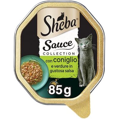 Sheba Sauce Collection in Salsa, kattmat med kanin och grönsaker i mild sås, 85 g 22 burkar Sheba Sauce Collection in Salsa, kattmat med kanin och grönsaker i mild sås, 85 g 22 burkar