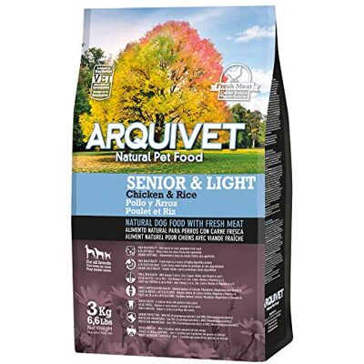 Arquivet Pienso Premium Senior & Light kyckling & ris 3 kg, 4-pack – naturlig mat för äldre hundar eller överviktiga hundar från 7 år Torrfoder hund Arquivet Pienso Premium Senior & Light kyckling & ris 3 kg, 4-pack – naturlig mat för äldre hundar eller överviktiga hundar från 7 år Torrfoder hund